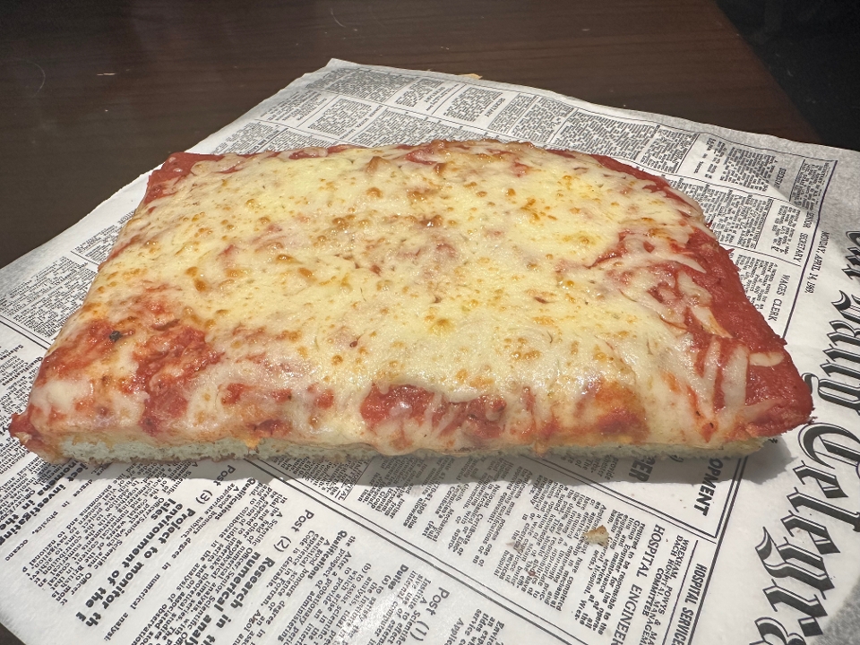 Sicilian Crust Cheese Slice.