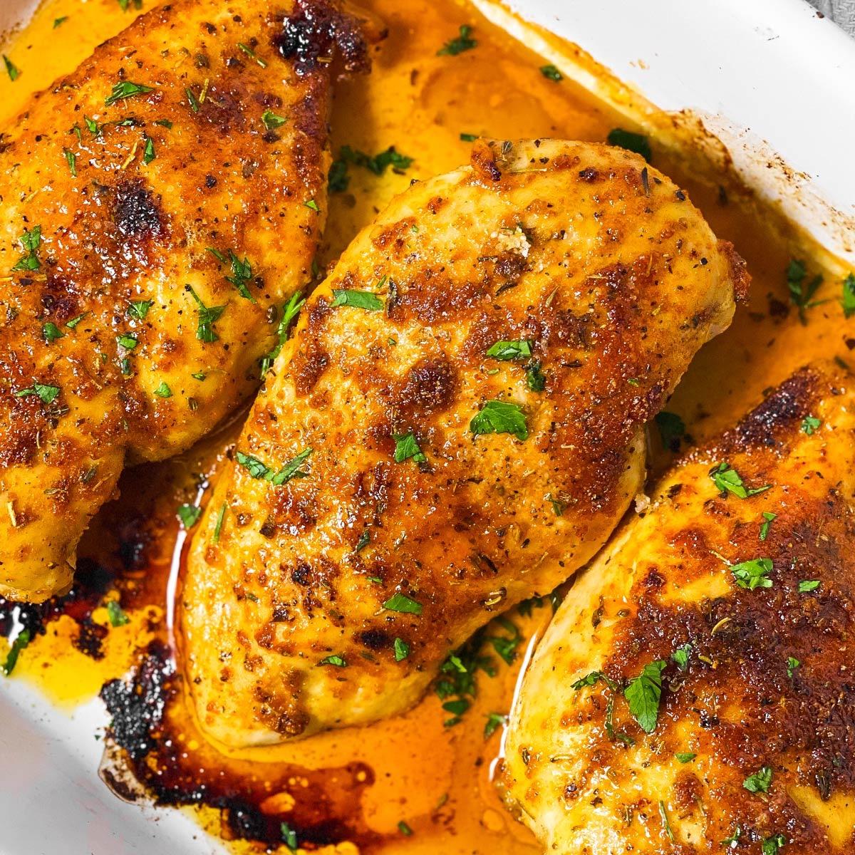 Garlic Herb Roasted Chicken Breast.