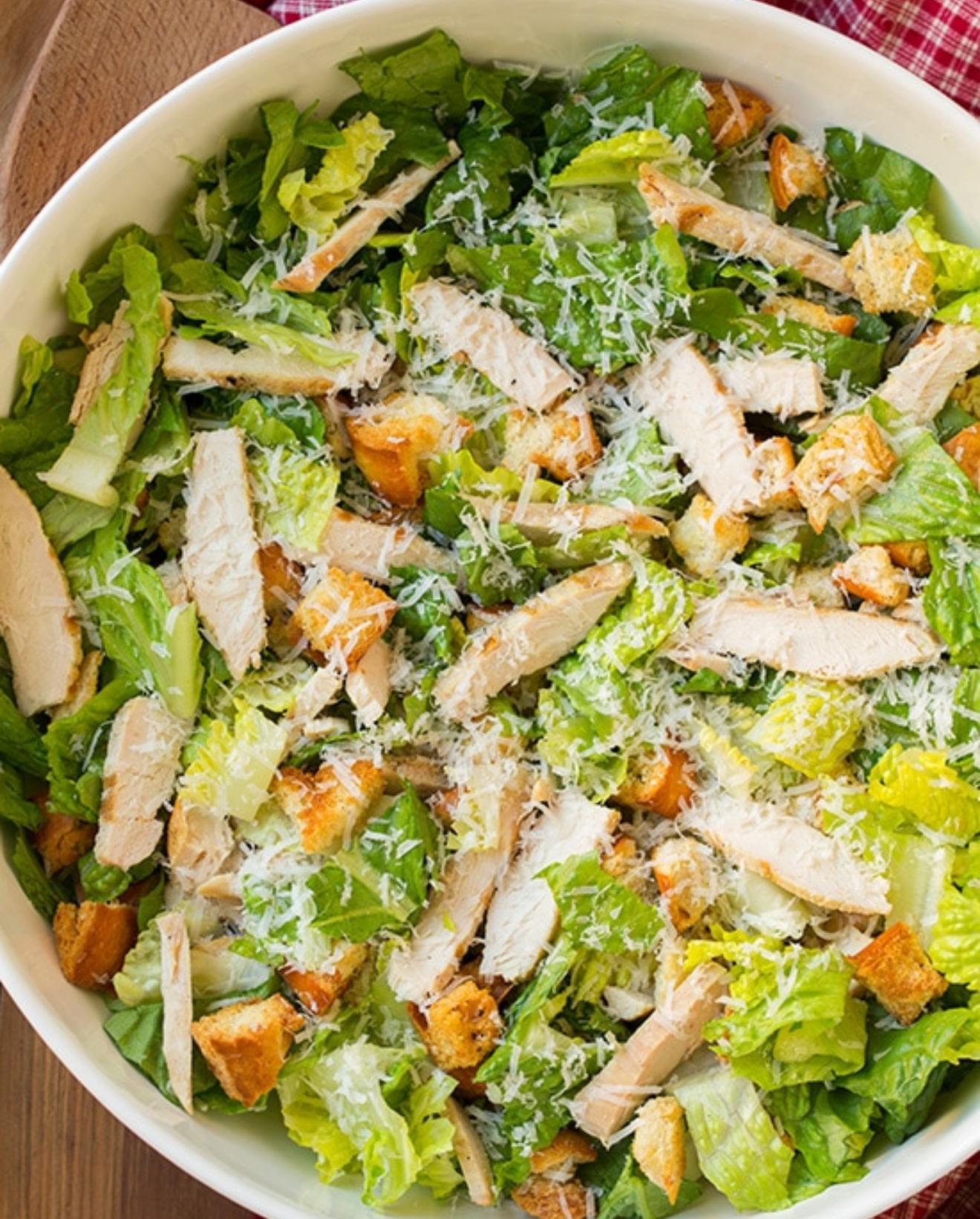 Grilled Chicken Caesar Salad.