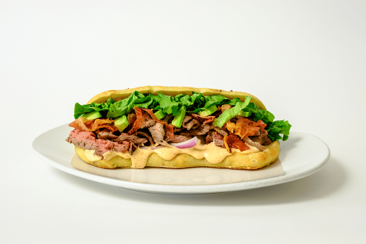 Tri tip, bacon & avocado sando.