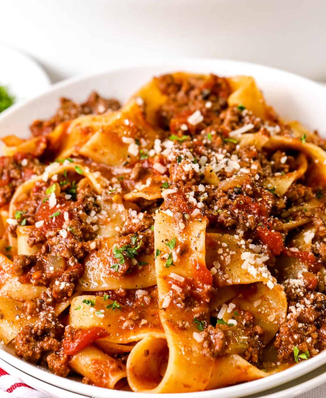 Penne Bolognese.