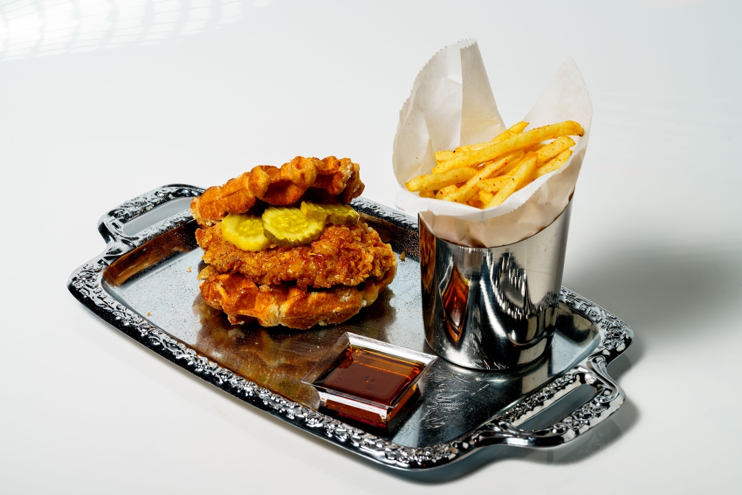 Chicken & Waffle Sandwich.