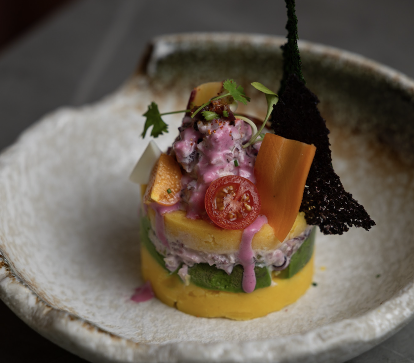 Pulpo al Olivo Causa.