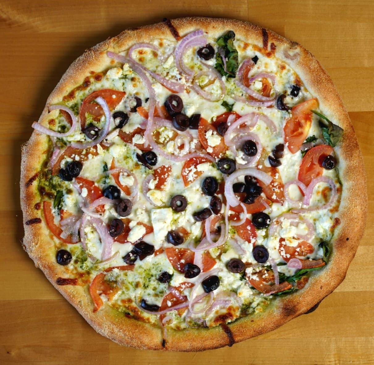 12" Greek Pizza.