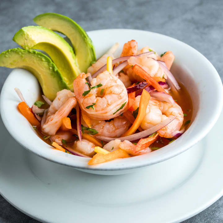 Ceviche De Camarones.