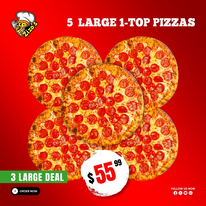 5 Large Pizza Deal.