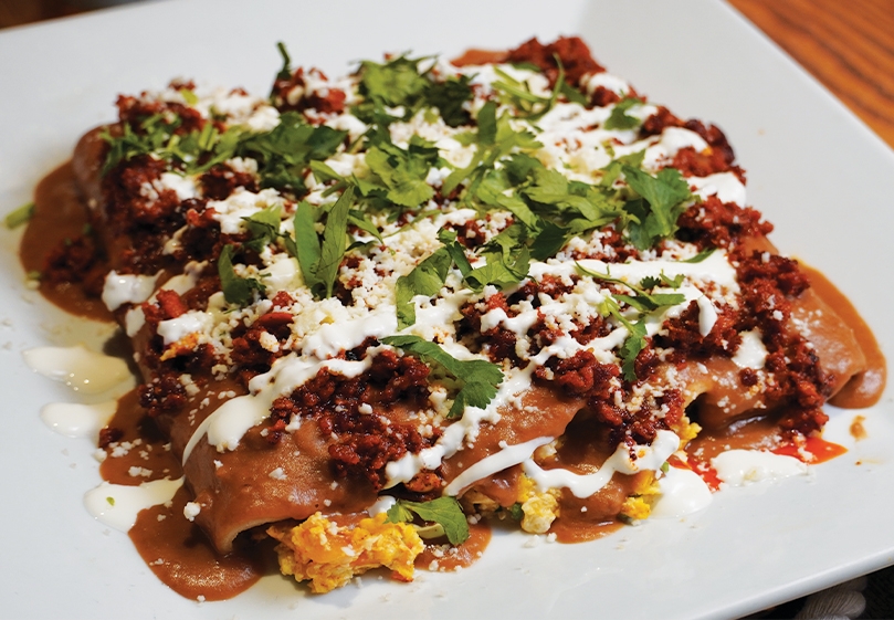 Enchiladas Santa Fe.