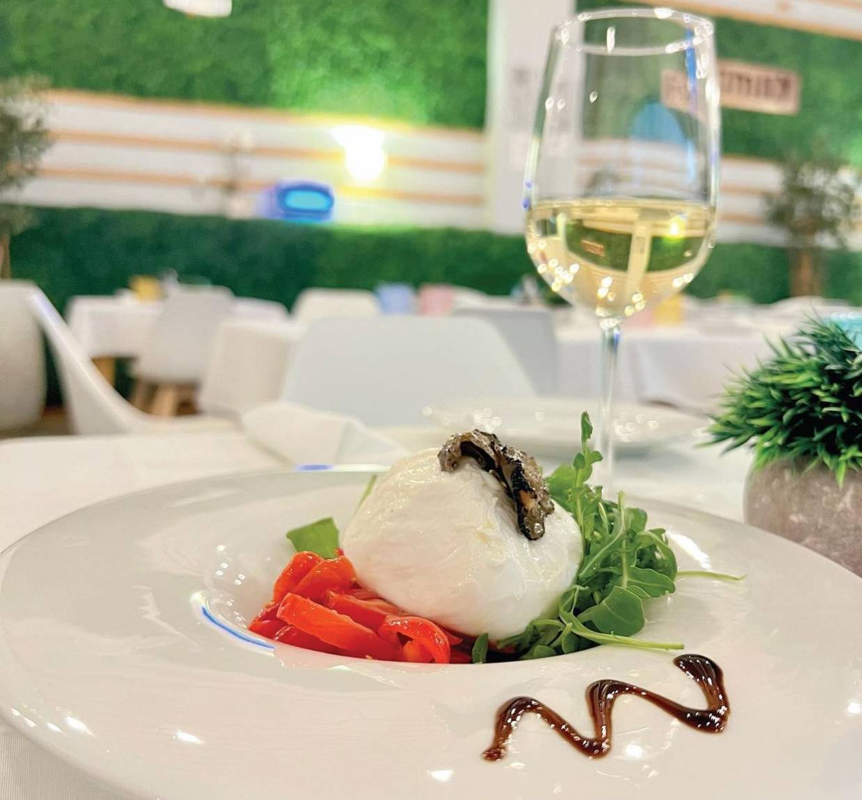 Burrata black truffle.