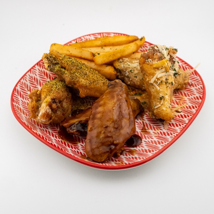 8 Wings with Fries.