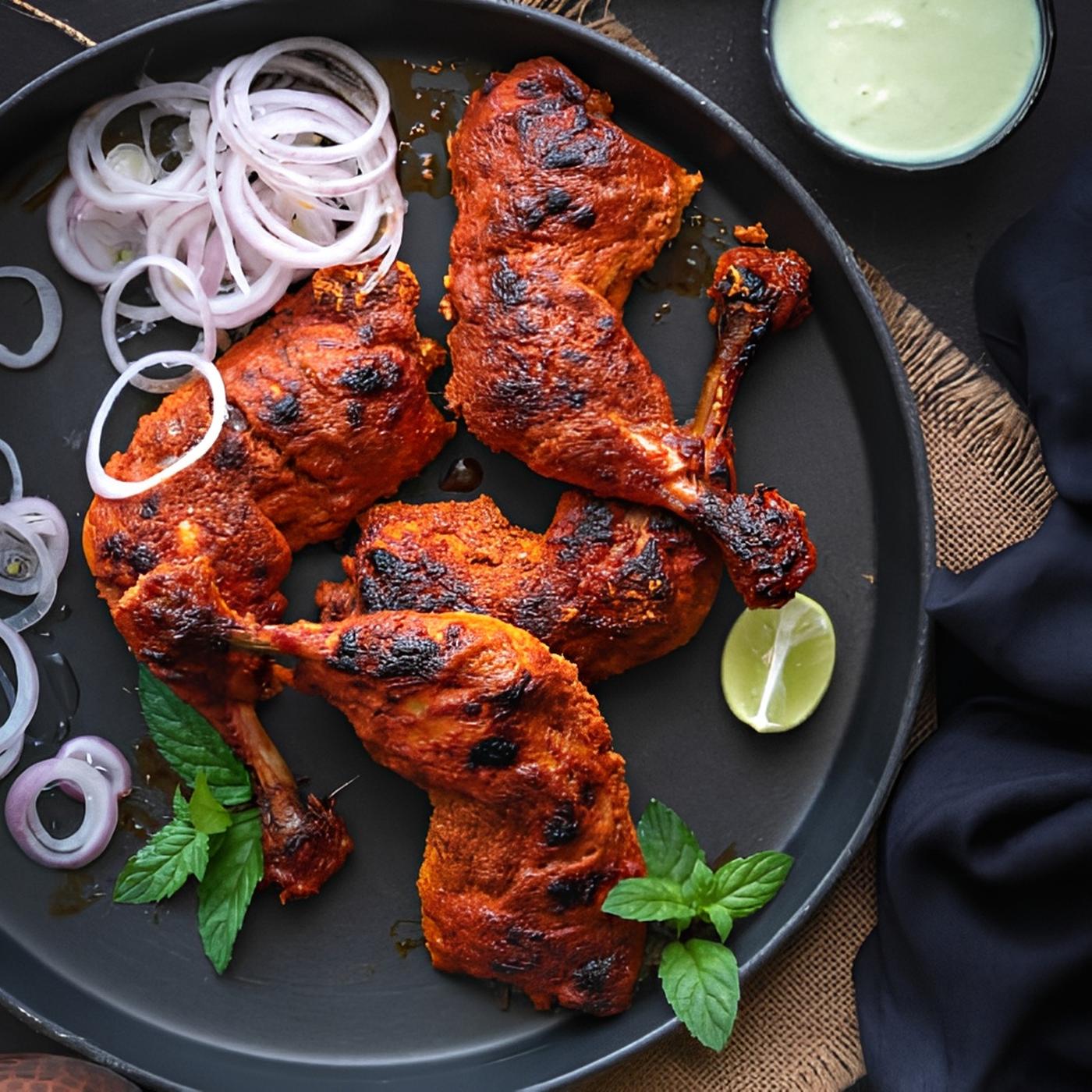 Red Tandoori Chicken.