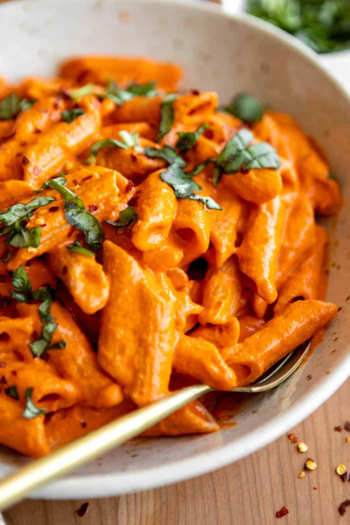 Pasta With Spicy Vodka.