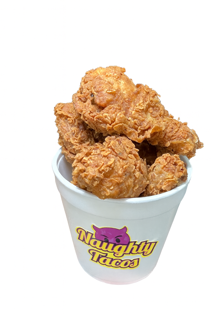 Chicken Legs w/Magnum drink.