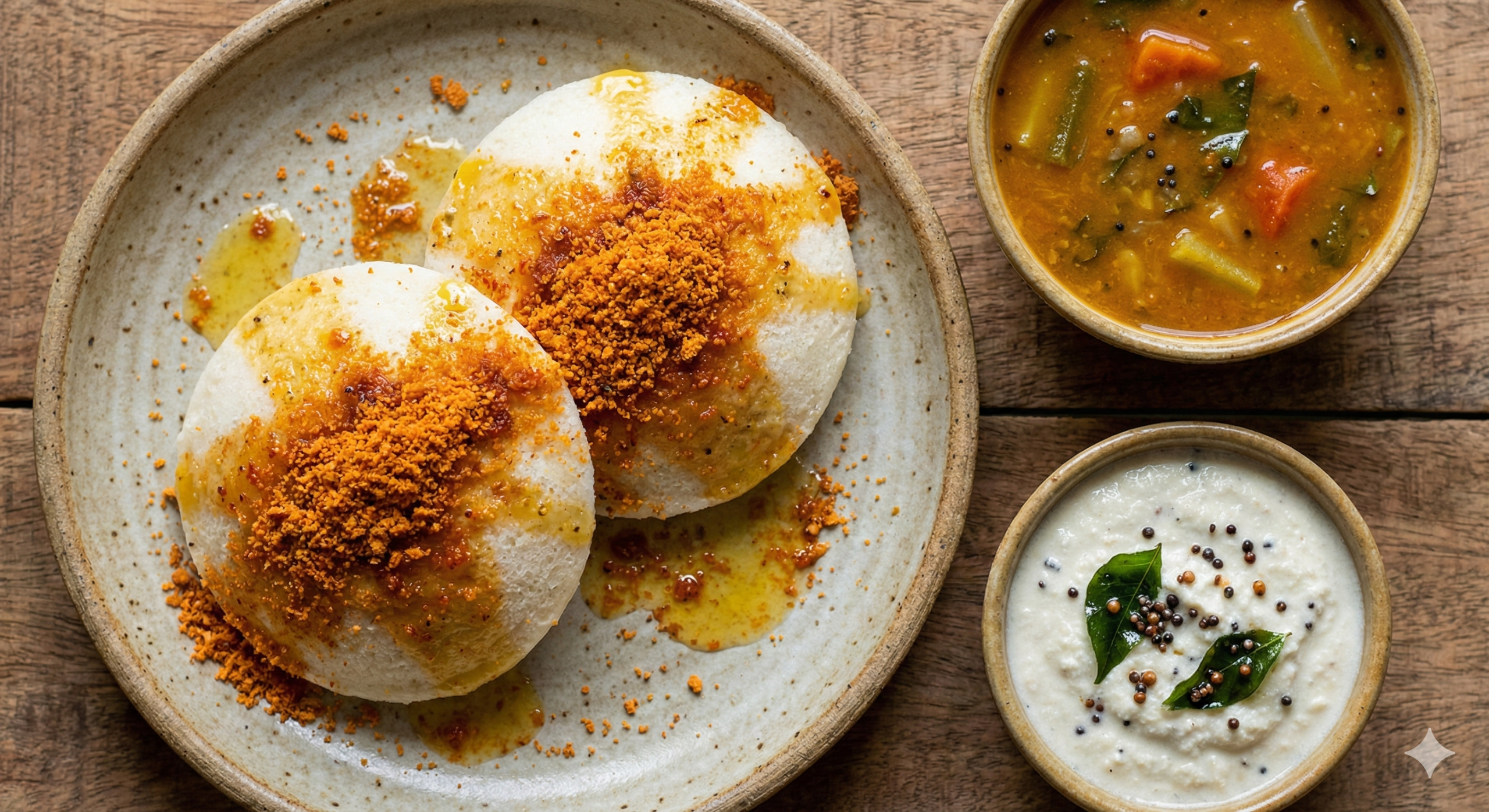 Ghee Podi Idli (2 pcs).