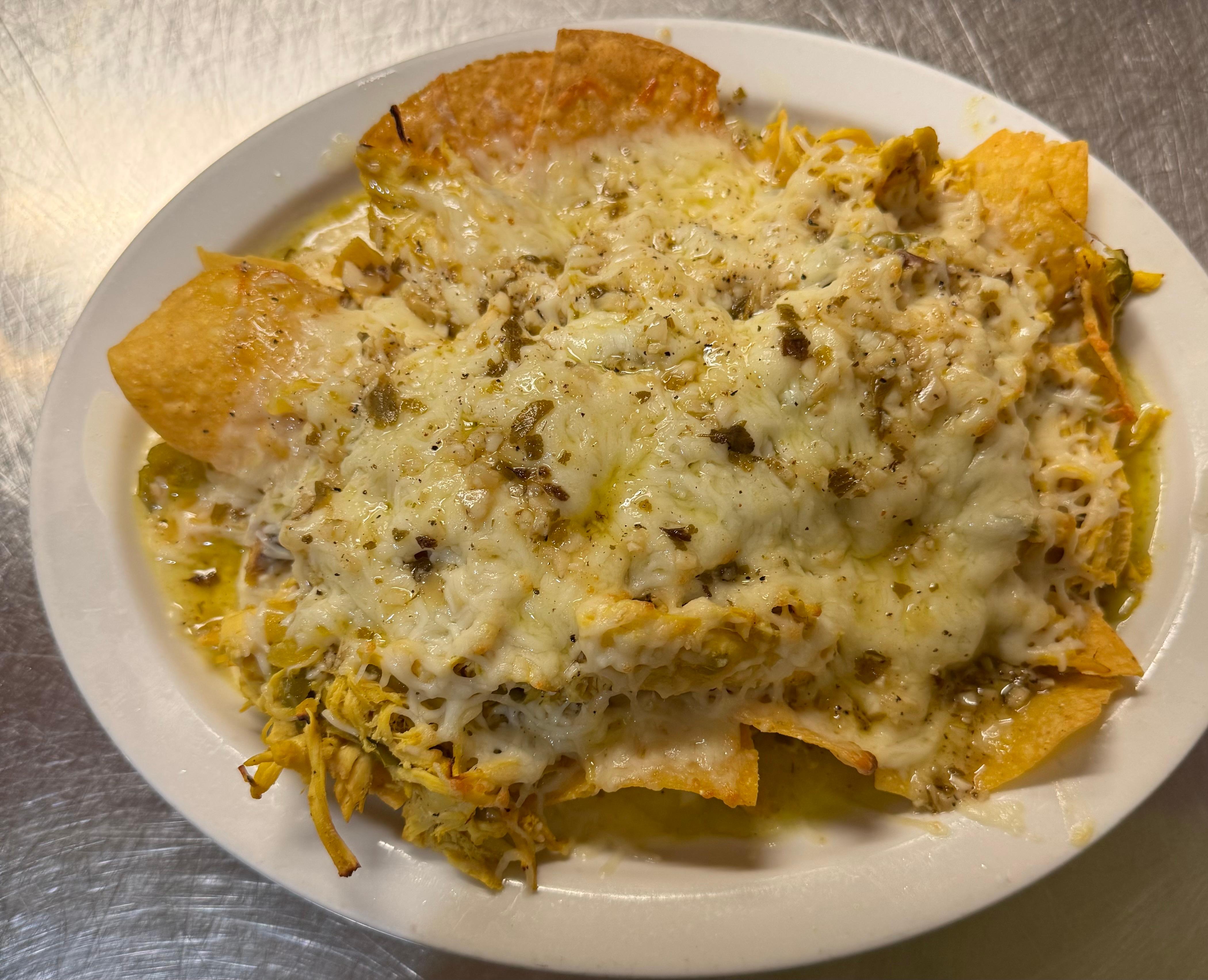 Garlic Chicken Nachos.