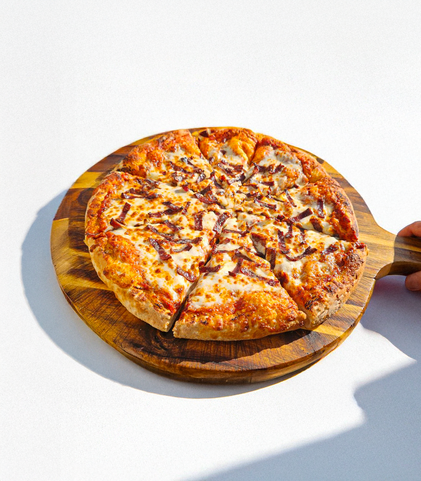 New! Duck Bacon Pizza.