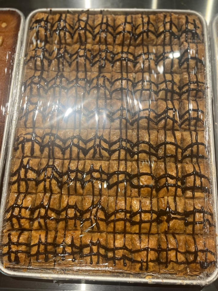 Chocolate/Mocha Walnut Baklava.