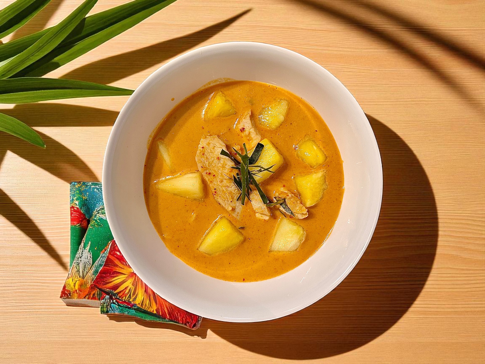 #55 Pineapple Curry แกงสับปะรด.