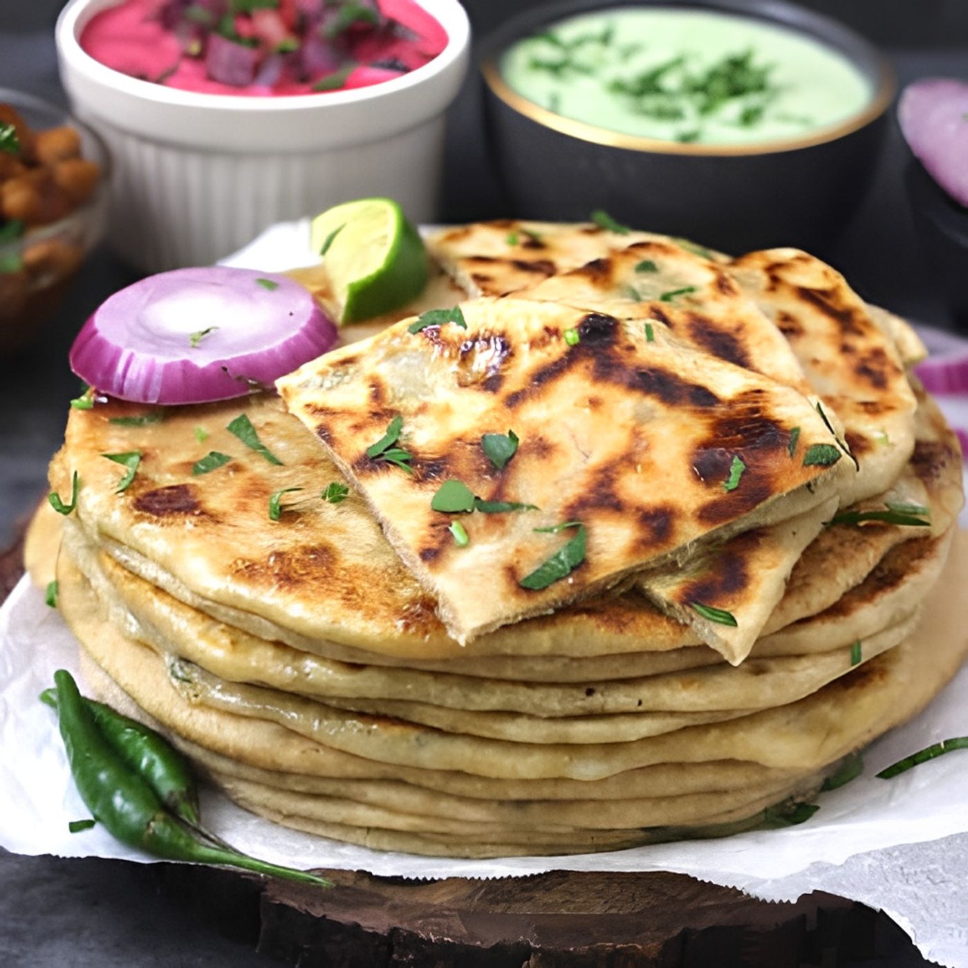 Aloo paratha.