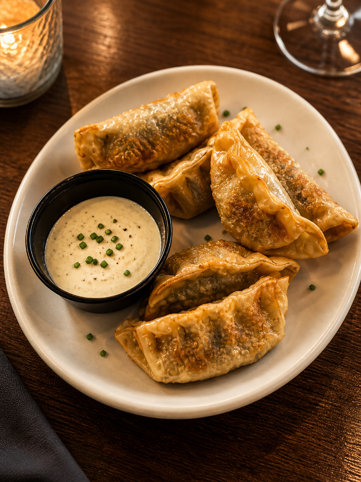 Spinach Potstickers.
