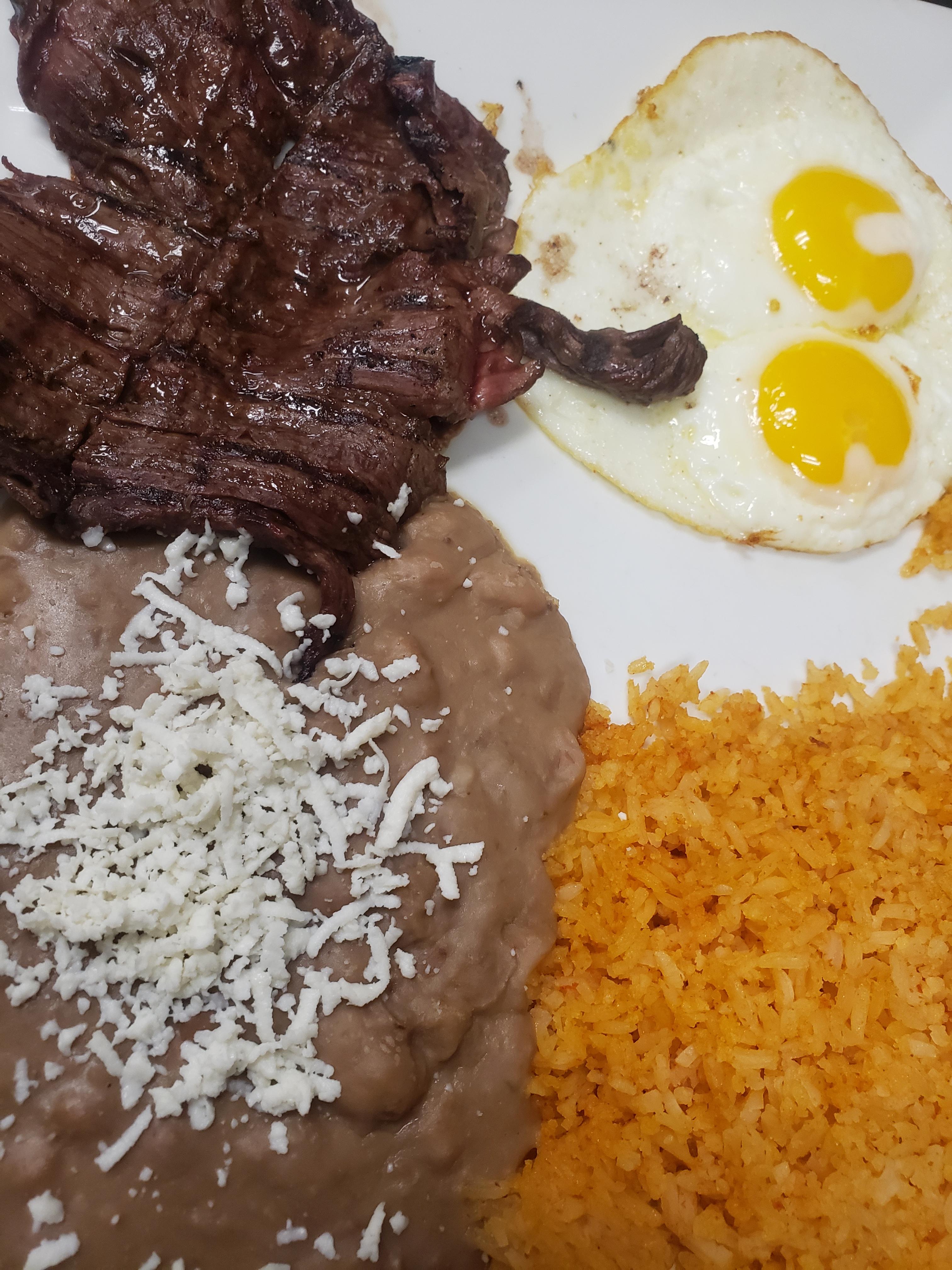 Carne Asada and Eggs.
