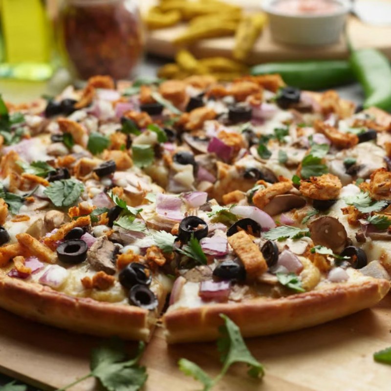 Deep Pan Halal Curry Chicken Pizzatwist.