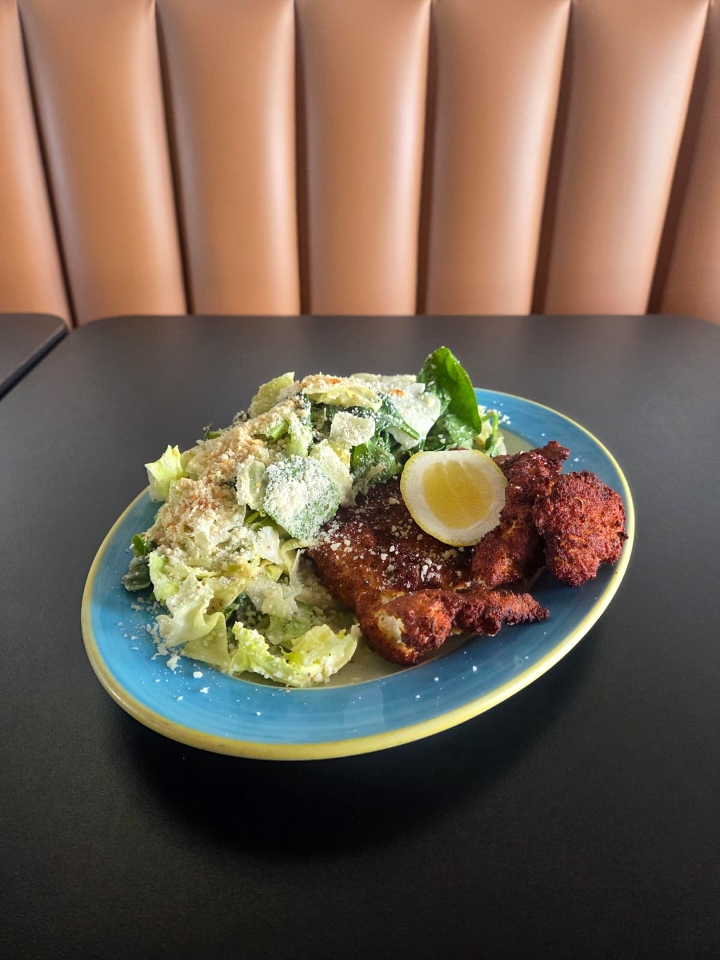 Chicken Cutlet Caesar.