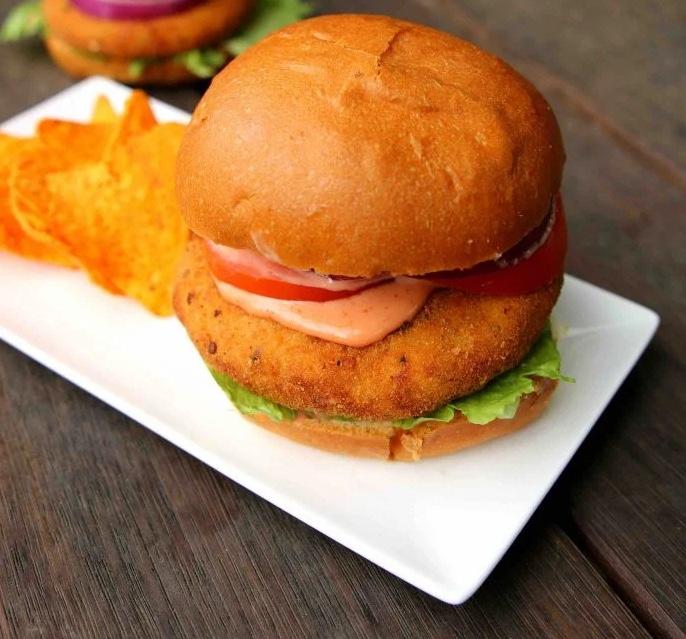 Aloo tikki burger.