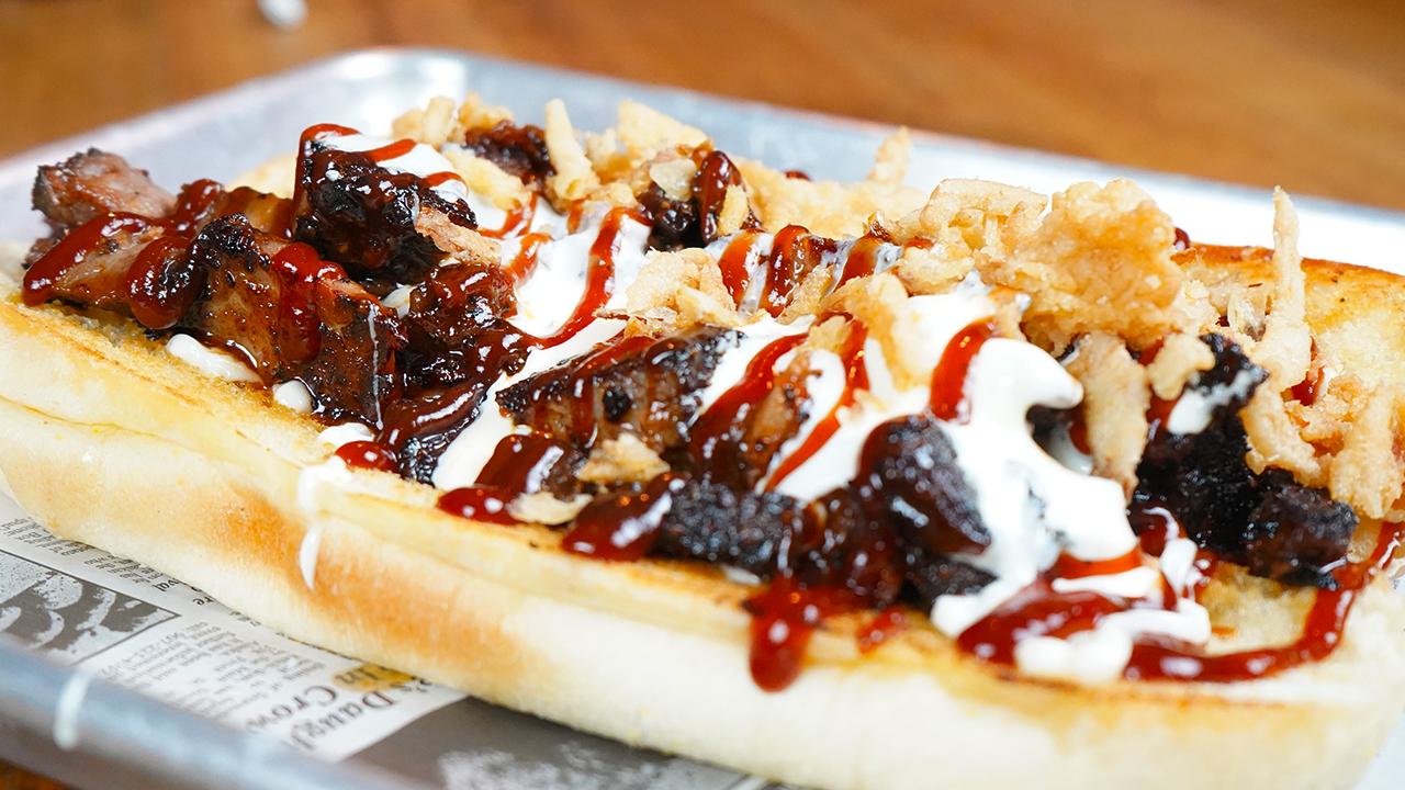 "Country Boy" Chopped Brisket Sandwich.