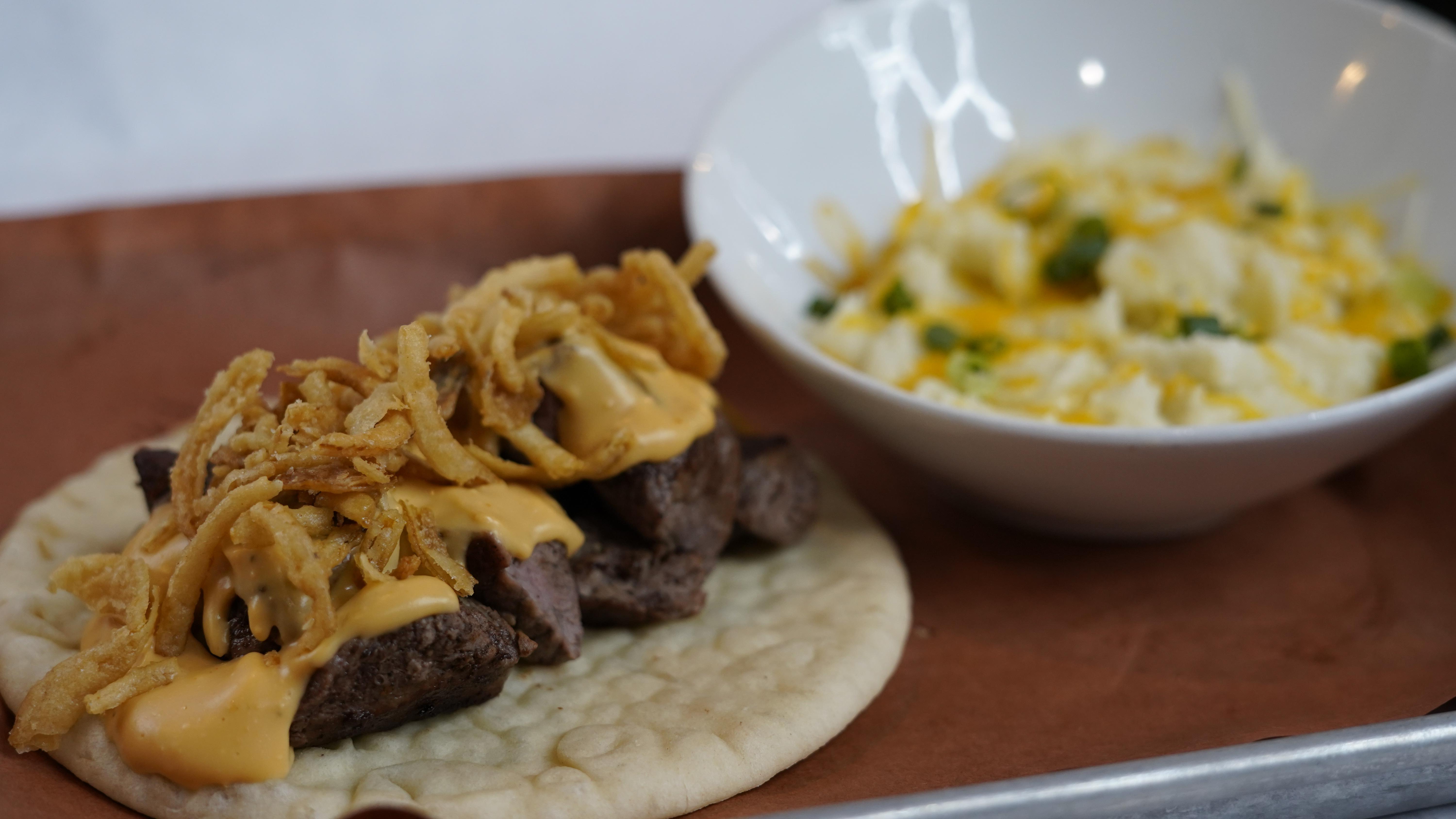 Beef Tip Pitas.