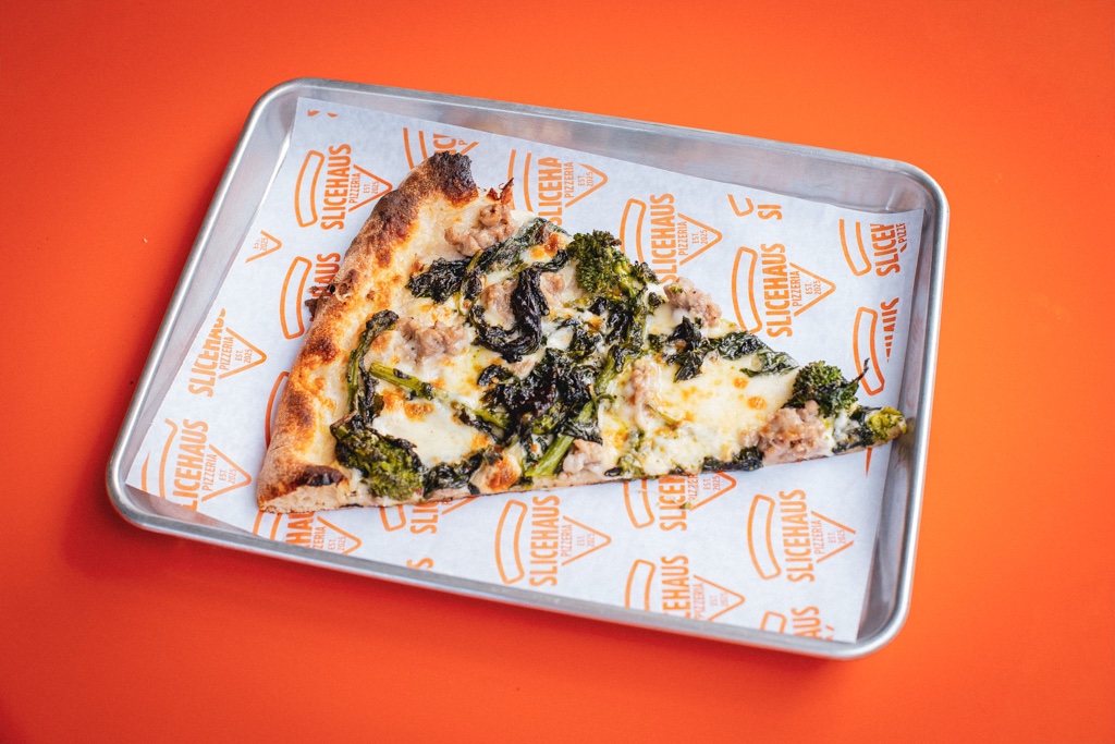 Broccoli rabe & sausage pie.