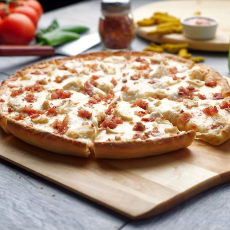 GF Chicken Bacon Ranch Pizza.