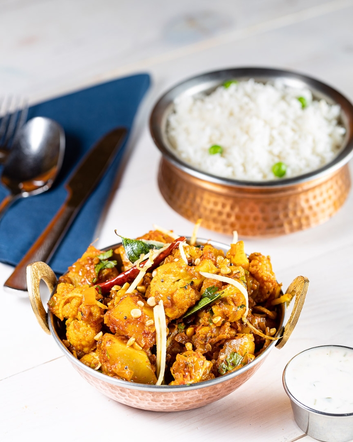 Aloo Gobhi Masala (GF, VG).