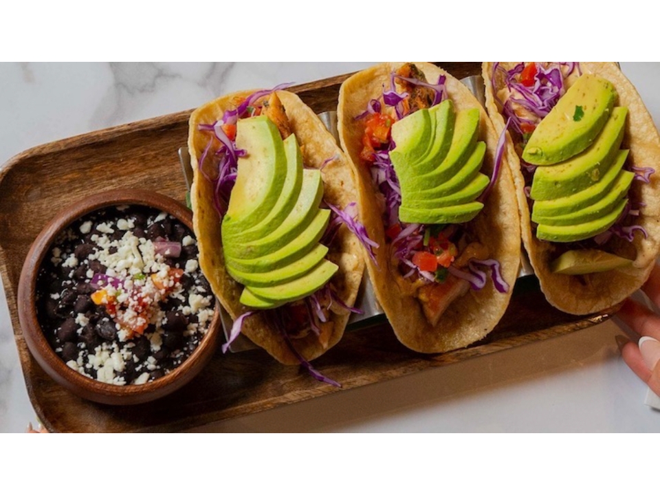 SALMON TACOS.