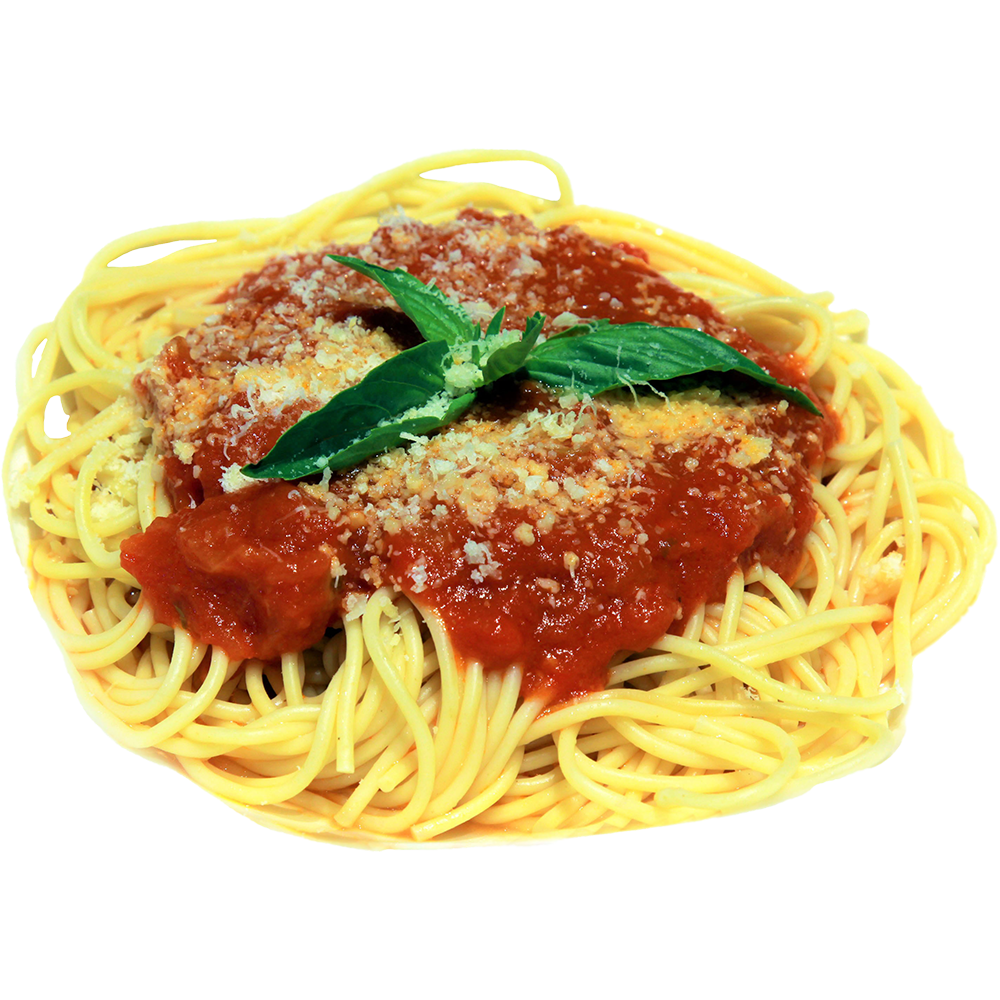 Spaghetti and Tomato Sauce Dish.
