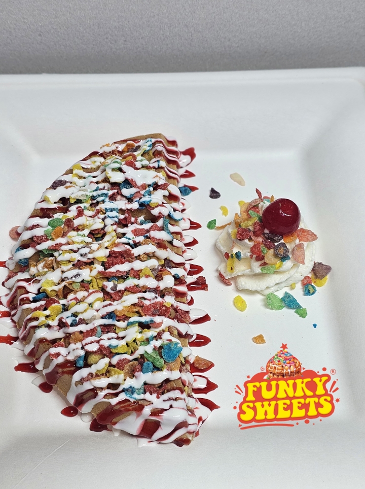 Fruity Pebbles Waffle.
