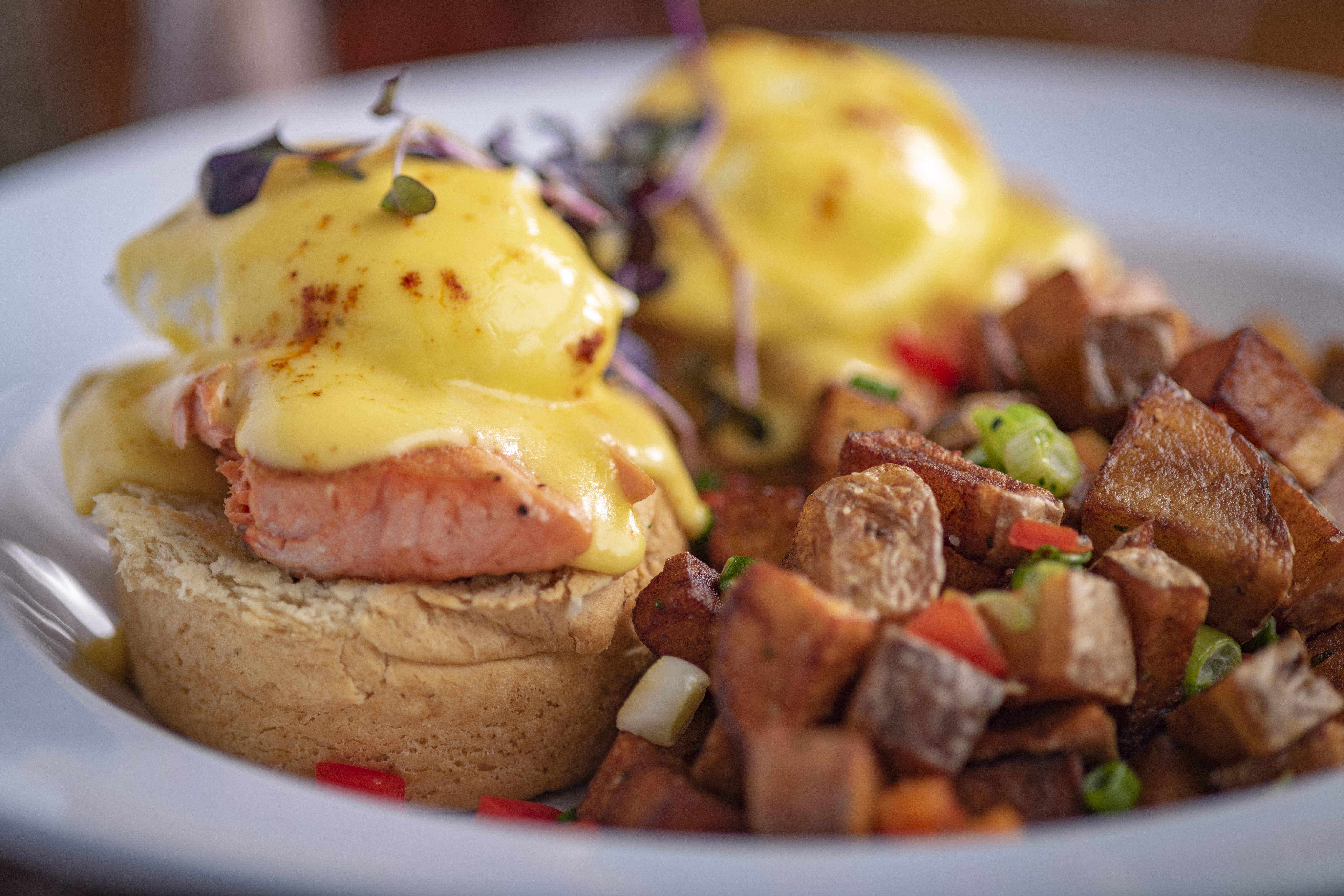 Wild Alaskan Salmon Benedict.