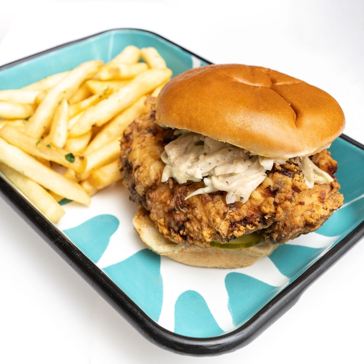 Aleppo Hot Chicken Sandwich Combo.