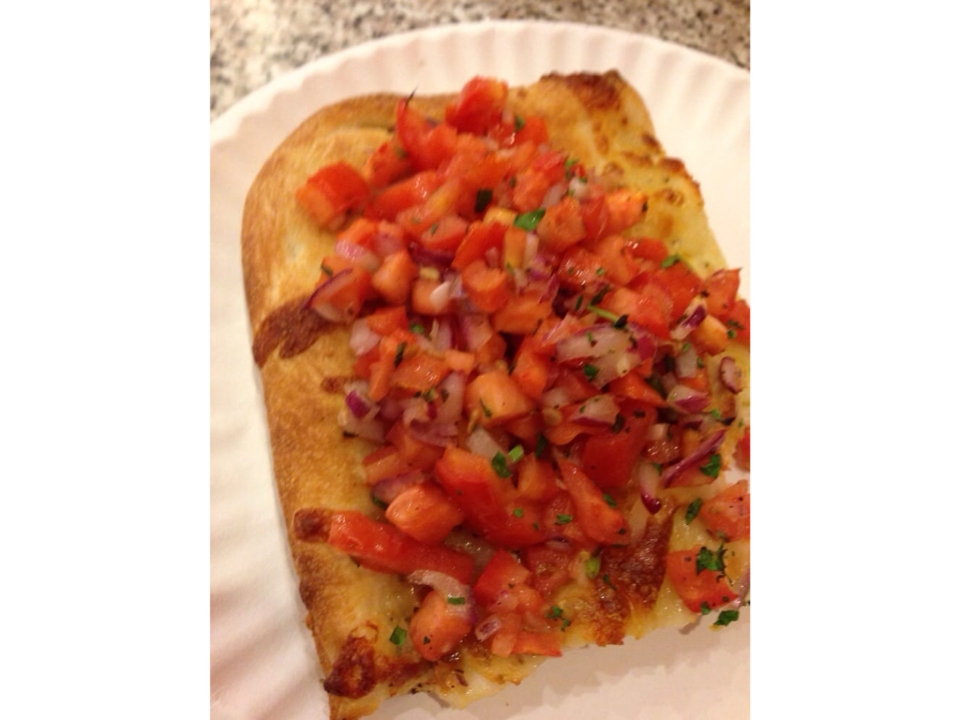 Bruschetta slice.