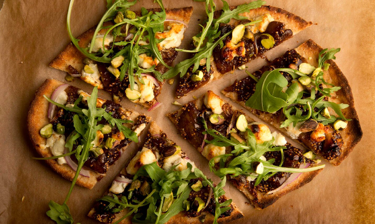 Fig & Goat Cheese Pizza.