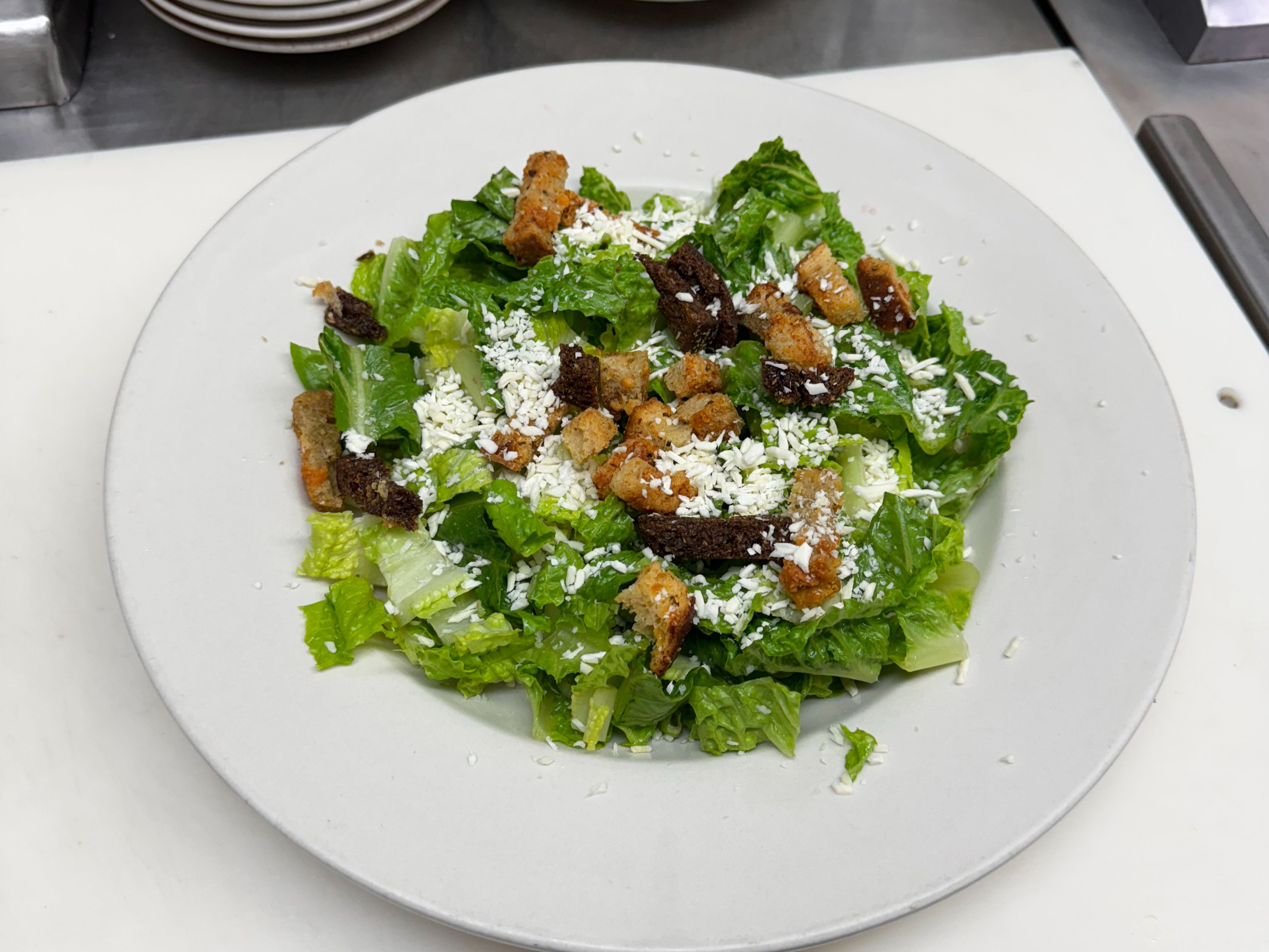 Caesar Salad with Pita.