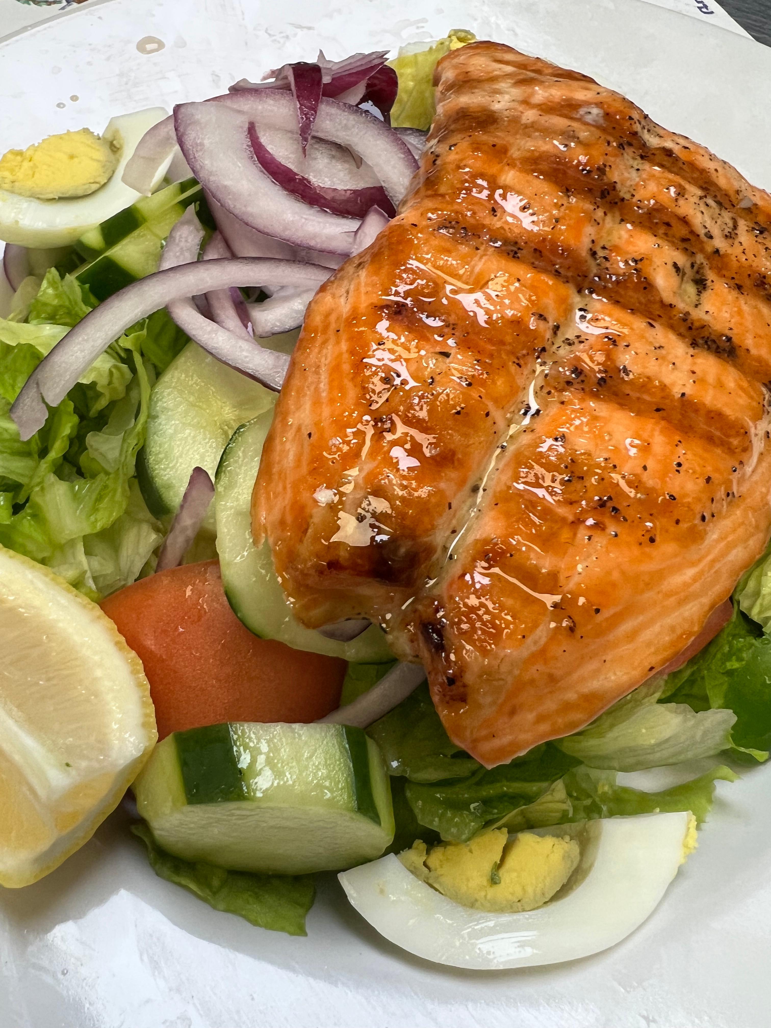 Grilled Salmon Salad.