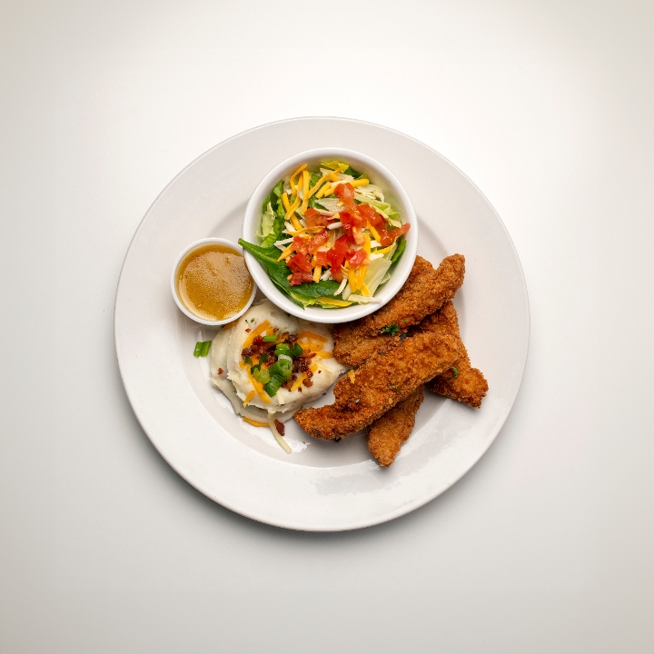 Coconut Fried Chicken Dinner.