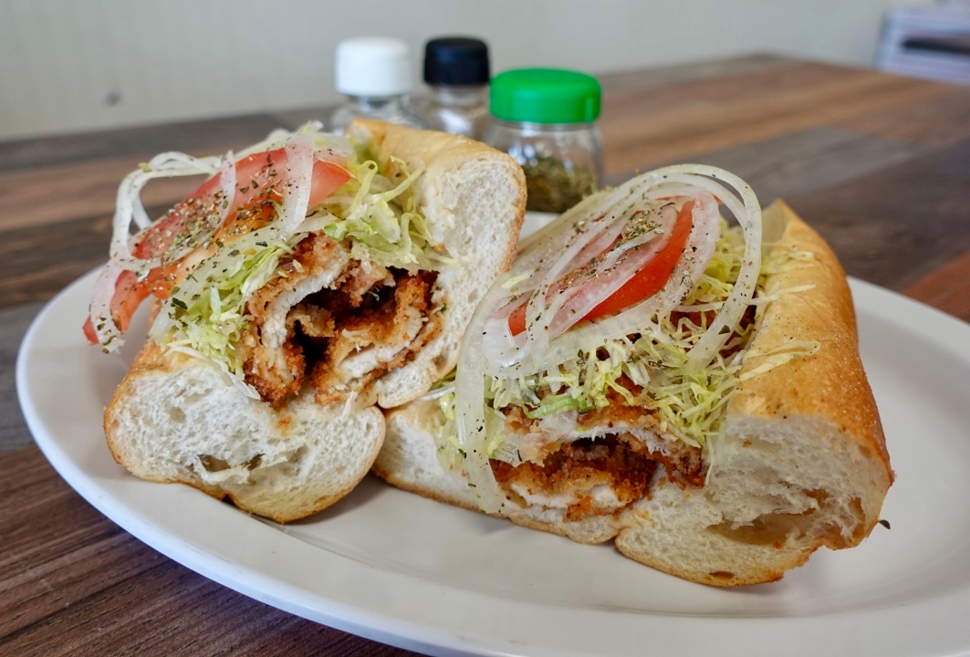 Chicken Cutlet Hoagie Sandwich.