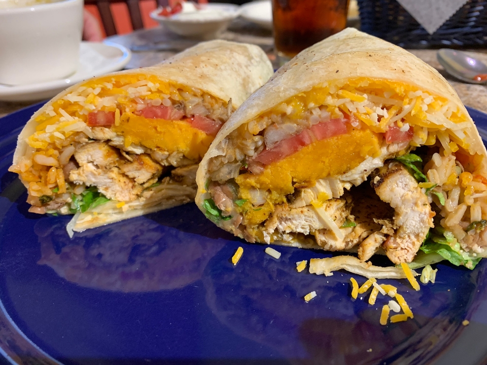 Chicken Sweet Potato Burrito.