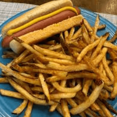Kids Hot Dog and Fries.