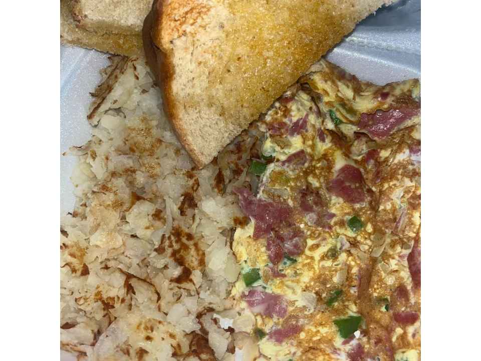Corned Beef Omelette.