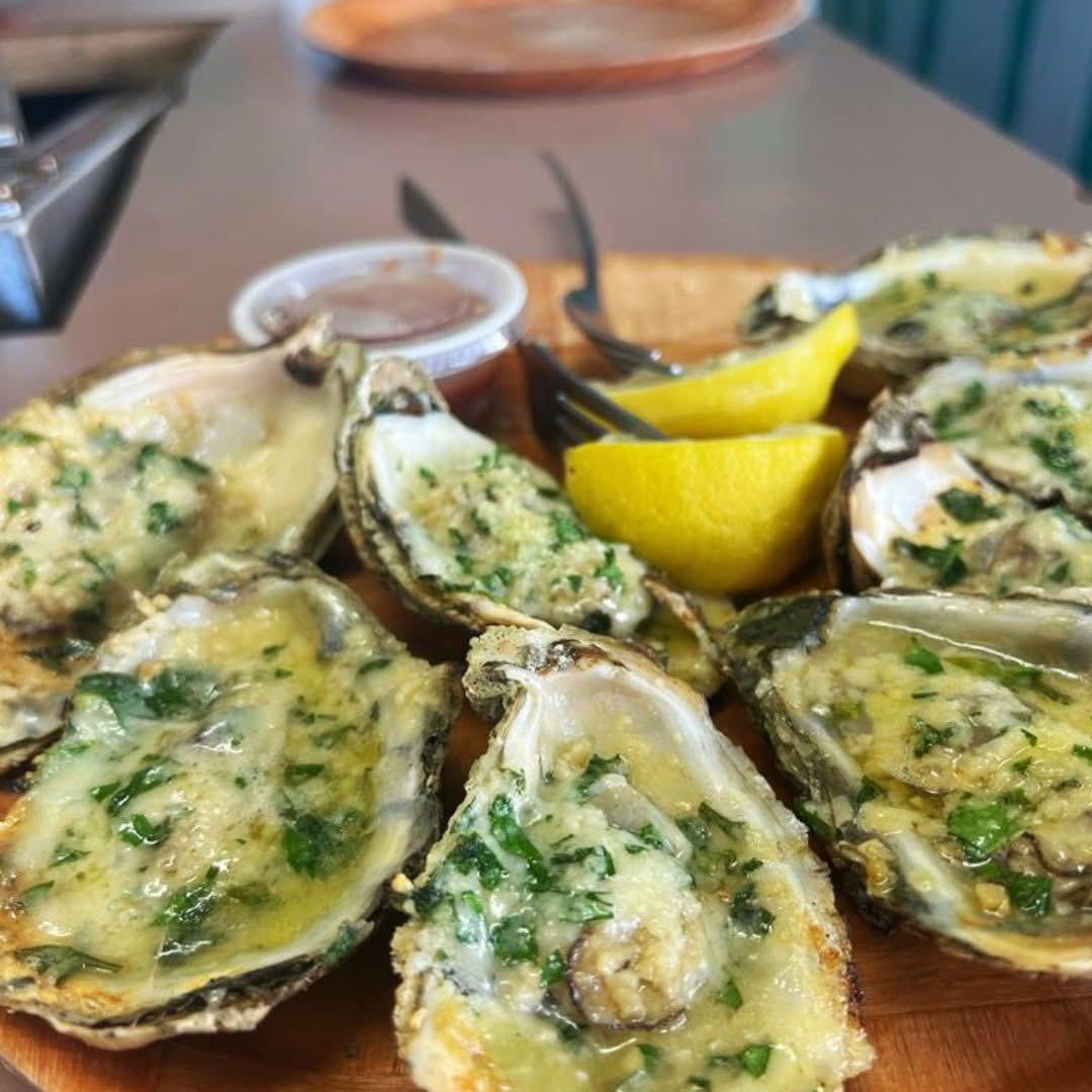 6 Chargrilled Oysters.