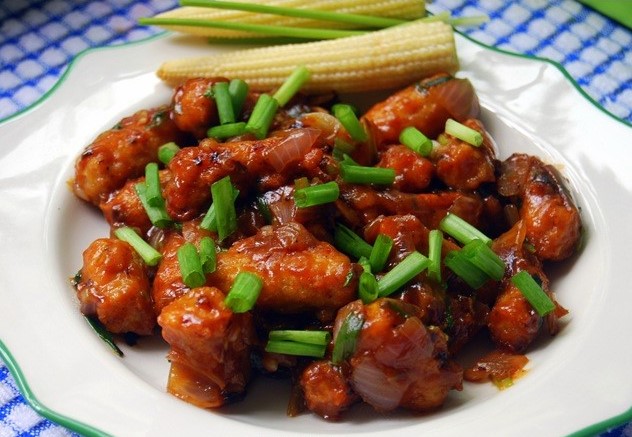 Baby Corn Manchurian.