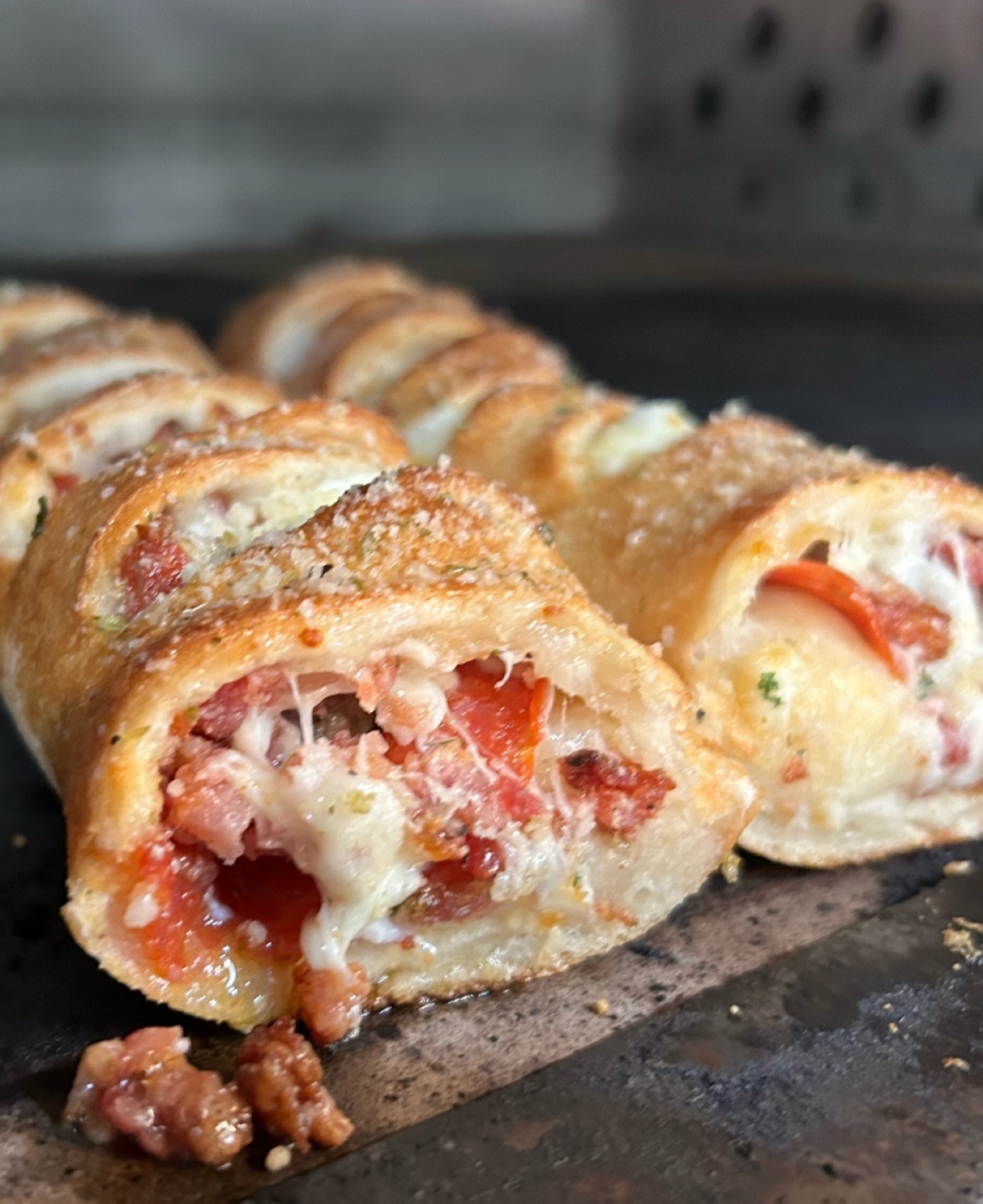 Meat Trio Stromboli.