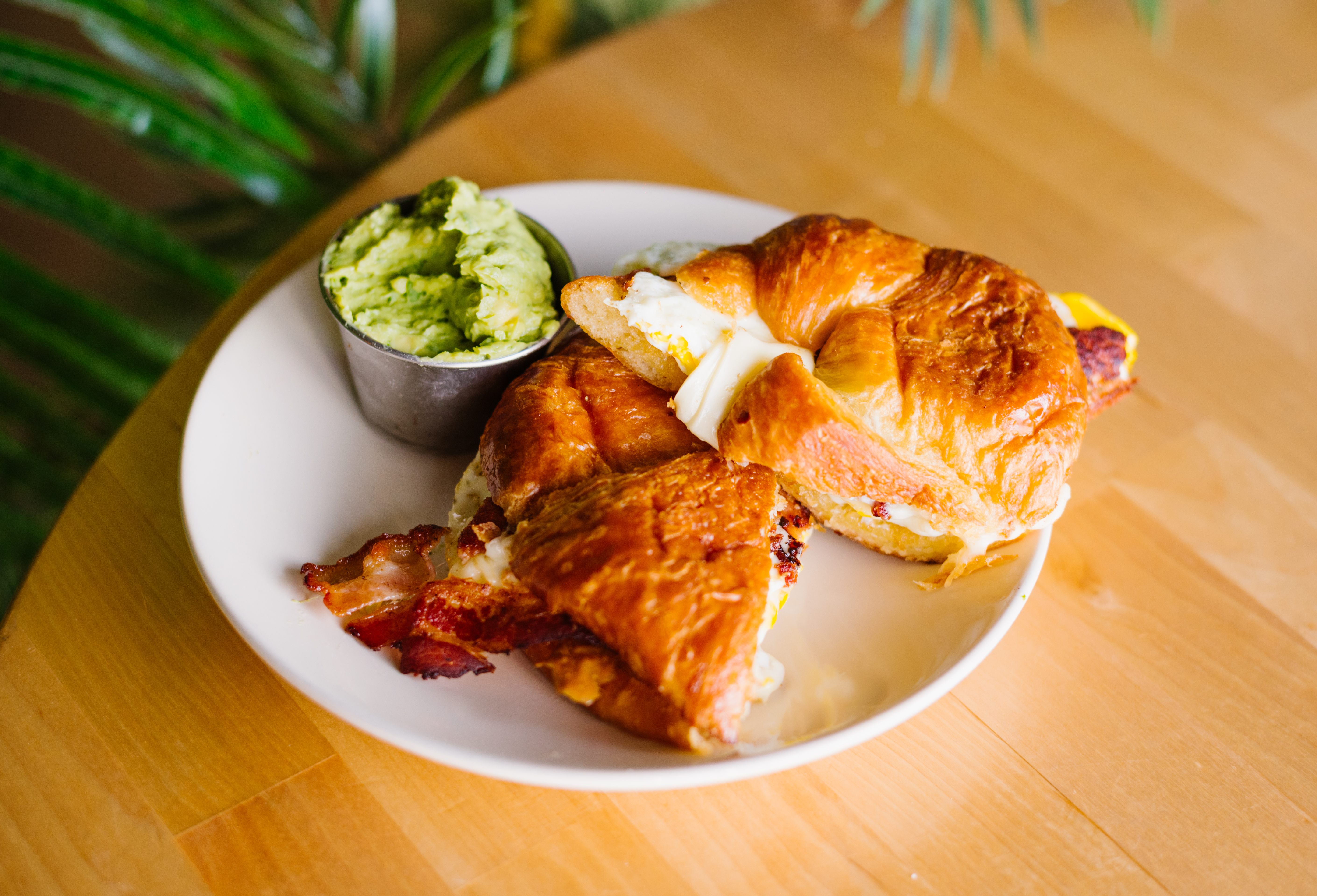 Breakfast Sandwich served with breakfast potatoes.